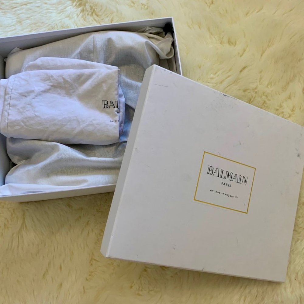 Balmain black suede Velcro Sneakers Size 42. Used